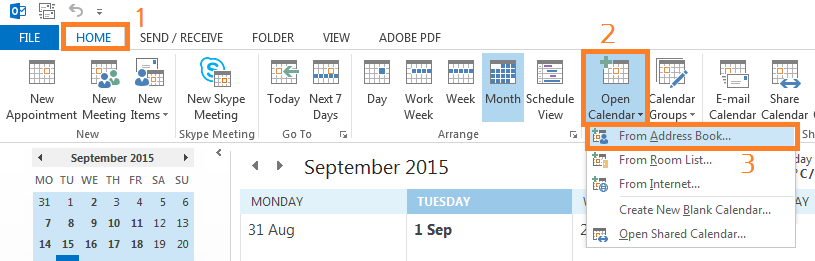 Add a shared calendar in Outlook – Freshmethod Support